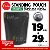 Gambar STANDING POUCH METALIZED BLACK NON WINDOW / KEMASAN SNACK MURAH SATUAN - 16CM X 24CM dari kilat packing undefined 3 Tokopedia