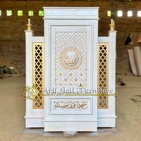 Gambar Mimbar Podium Masjid Kayu Jati Grade A Duco Model Custom Furniture Masjid dari NF Jati Furniture undefined 1 Tokopedia