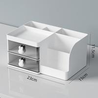 Gambar Tempat Pensil Aesthetic Rak Kotak Laci Meja Kerja Aesthetic Wadah ATK Meja Kantor Estetik Desk Organizer Rak Meja Alat Tulis Kantor dengan Laci Tertutup 2 Susun - Putih dari Folding Sore undefined 2 Tokopedia