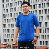 Gambar Kaos Emilie Couple Polos Premium By Treez - Ocean Blue dari Treez Indonesia undefined 4 Tokopedia