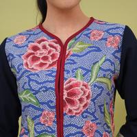 Gambar NONA RARA - Lupita Encim T3788, Baju kerja blouse batik wanita modern - M dari Nona Rara Batik undefined 3 Tokopedia