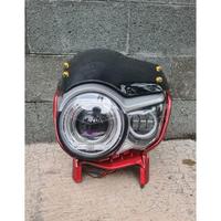 Gambar Lampu tiger revo pece set biled projector 3 inch plus daymaker mini 3 mata headlamp tiger pece set biled 3inch set CWL 3 mata lampu tiger pece set cover visor warna Merah !! dari ARILSOHP undefined 3 Tokopedia