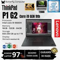Gambar Laptop Lenovo ThinkPad P1 G2 workstation core i9 gen 9 - 32GB - 1TB - QUADRO T2000 4GB - 4K - TOUCH - 16GB SSD 256 dari Butterfly Computer undefined 1 Tokopedia