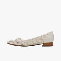 Gambar CLARKS Natalyn Step Original Flatshoes Wanita - Off White Lea - Beige, UK 3 dari Sepatu Tas Branded_NEW undefined 2 Tokopedia