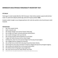 Gambar BARU Alat Tes Psikologi MMPI dari furishoping undefined 2 Tokopedia