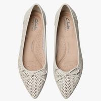 Gambar CLARKS Natalyn Step Original Flatshoes Wanita - Off White Lea - Beige, UK 3 dari Sepatu Tas Branded_NEW undefined 5 Tokopedia