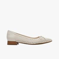 Gambar CLARKS Natalyn Step Original Flatshoes Wanita - Off White Lea - Beige, UK 3 dari Sepatu Tas Branded_NEW undefined 1 Tokopedia