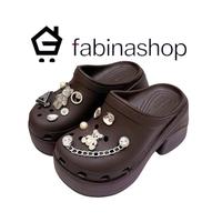 Gambar FABINASHOP Wedges Crocs Siren Clog Wanita Tinggi 10cm Import Viral Kekinian Free Aksesoris Jibbitz Mewah - COFFEE, 35 dari FABINASHOP undefined 3 Tokopedia