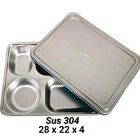 Gambar Lunch box stainless sekat 5 / lunch box plus tutup / kotak makan sekat - 304 TTP STAINLS dari Dapurkami official undefined 1 Tokopedia