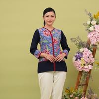 Gambar NONA RARA - Lupita Encim T3788, Baju kerja blouse batik wanita modern - M dari Nona Rara Batik undefined 2 Tokopedia