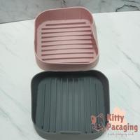 Gambar Air Fryer silicone pot - Square / mangkok wadah airfryer - kotak 20cm [Kitty Pacaging] - square Abu dari Kitty Pacaging undefined 4 Tokopedia