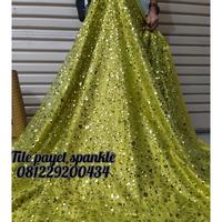 Gambar Terlaris Kain Bahan Brokat Tulle Tille Tile Tule Full Payet Tulle Sequin Squence Sparkle. - silver dari dela delo shop undefined 2 Tokopedia