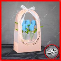 Gambar Bloom Box Flower Just For You Buket Bunga Tulip Kawat Bulu Pipe Cleaner Kado Valentine Ulang Tahun Wisuda Anniversary Graduation - Biru Muda, Box Putih dari Nic&amp;Bloom undefined 4 Tokopedia