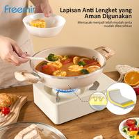 Gambar [BIG SALE] freemir Wajan Anti Lengket 24 cm Beige Lapisan Marble Anti Lengket  + Tutup Kaca Kitchenware Serbaguna dari freemir Jabodetabek undefined 4 Tokopedia