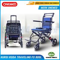 Gambar Kursi Roda Traveling ONEMED FS 800L Aluminium / FS800L + Pole Traveling Mudah Di Lipat & Ringan dari CV SAMDORETI undefined 4 Tokopedia