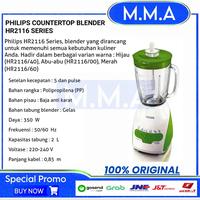 Gambar PHILIPS BLENDER HR2116 GELAS KACA BLENDER PHILIPS KACA HR-2116 - Hijau dari MMAELECTRONIC undefined 1 Tokopedia