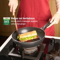 Gambar WAJAN ANTI LENGKET TEFAL COOK & CLEAN SERIES WOK PAN SUPER PREMIUM 28 CM - 28 CM + LID (Tutup) - PASTI ORIGINAL - WOK 28 CM + LID dari TOKO JAWA ELECTRIK undefined 4 Tokopedia