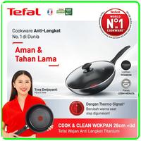 Gambar WAJAN ANTI LENGKET TEFAL COOK & CLEAN SERIES WOK PAN SUPER PREMIUM 28 CM - 28 CM + LID (Tutup) - PASTI ORIGINAL - WOK 28 CM + LID dari TOKO JAWA ELECTRIK undefined 1 Tokopedia