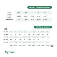 Gambar Ready Flyman Celana Dalam Boxer Pria Modal Fabric Tencel 2 Pcs FM 3056 New - Onyx, XXL dari J & T Market undefined 3 Tokopedia