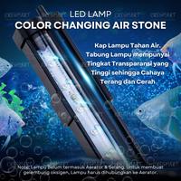Gambar Lampu Aquarium Celup Led Batu Gelembung Udara Oksigen Aerator Airator Air Stone 3 Warna Akuarium Aquascape Ikan - DB80 - 75cm dari Presmart undefined 5 Tokopedia