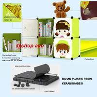 Gambar M F Lemari Pakaian Lemari Plastik Rak Serbaguna Susun Lemari Baju 4 Pintu - Biru DR dari markas fits undefined 2 Tokopedia