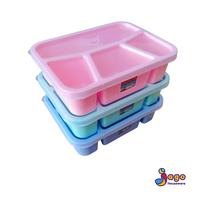 Gambar Lunch Box Sekat 4 Oshin Alexish, Kotak Bekal Warna Tutup Transparan, Tempat Bekal Bersekat - BIRU PASTEL dari Jago Houseware undefined 5 Tokopedia