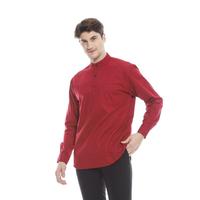 Gambar Baju Koko Maroon Lengan Panjang Kemeja Koko Pria Merah Marun Premium - Maroon, M dari Norzen Project undefined 2 Tokopedia