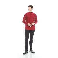 Gambar Baju Koko Maroon Lengan Panjang Kemeja Koko Pria Merah Marun Premium - Maroon, M dari Norzen Project undefined 4 Tokopedia