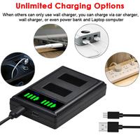 Gambar FP004 1600mAh AHDBT-301 302 Battery+LED USB Charger for GoPro Hero3+Go Pro hero 3 hero 3 Black Edition White Silver Edition HD Cameras dari Always Boys undefined 5 Tokopedia