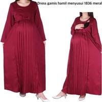 Gambar Ready Baju Hamil Dres Gamis 1836 Baju Muslim Menyusui Terbaru! - Merah, All Size dari Srintilz undefined 2 Tokopedia