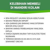 Gambar KOLAM TERPAL A20 200X100X80 / 100X200X80 / 2x1x08 / 1X2X08 Budidaya - kolam+filterair, A3 dari Mandiri Terpal Store undefined 3 Tokopedia