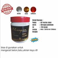 Gambar NEW cat air warna emas gold 100 waterbase merk blessqua PLATINUM murah berkualitas cat tembok - tembaga dari PT Jayatama Abadi undefined 1 Tokopedia