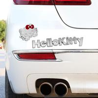 Gambar "BILFA" 2Pcs/Set Stiker Hello Kitty Motor Mobil Stiker Motif Kartun Emblem Hello Kitty Chorme Untuk Dekorasi Bagasi Mobil - silver dari bilfadastore undefined 5 Tokopedia