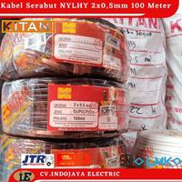 Gambar ZFB Kitani Kabel Listrik Serabut NYLHY 2x0,5mm Panjang 100 meter kabel serabut tembaga murni isi 2 - Hitam, 100 meter dari ZFB undefined 4 Tokopedia