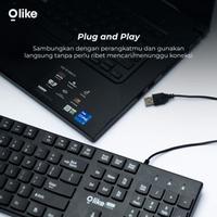 Gambar OLIKE KMS2 PAKET COMBO KEYBOARD MOUSE BUNDLE DENGAN KABEL USB 1,5 METER M BLACK dari btgcom undefined 4 Tokopedia
