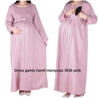Gambar Ready Baju Hamil Dres Gamis 1836 Baju Muslim Menyusui Terbaru! - Merah, All Size dari Srintilz undefined 3 Tokopedia