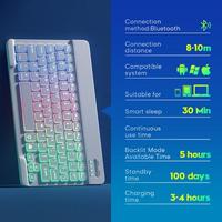 Gambar Wireless Bluetooth Keyboard Lightweight Portable for HP Tablet Laptop - SET-Putih dari Toko Mawar Hitam undefined 3 Tokopedia