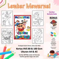 Gambar 10 Lembar Kertas Mewarnai Anak Tema DORAEMON | NARUTO | ONE PIECE | CONAN | DRAGON BALL | NINJA HATORI | SHIN CHAN | SAILOR MOON | Kartun Jepang Anime Ukuran HVS A5 HVS A4 Bonus Pensil Warna dan Rautan - HVS 80 gsm A4, One Piece dari candrasa-tp undefined 4 Tokopedia