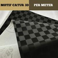 Gambar RJ Kulit Motif Catur 3D Per Meter Jok Motor Mobil SB TECH Lembaran Gulungan Kualitas Premium Leather dari Royal Jok International undefined 1 Tokopedia