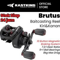 Gambar [OFFICIAL] KASTKING BRUTUS Reel BC Reel Pancing, Saltwater Baitcasting 7.2:1 Gear Ratio, 5+1 Ball Bearings Stainless Steel, Sistem Magnetik 10 Tombol, 8kg Max Drag, Power Aluminium Handle SW Reels Bait Casting Rangka Grafit, Kiri/Kanan - Kiri dari TG TECH STORE undefined 1 Tokopedia