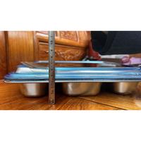 Gambar Food Tray Stainless Steel 5 sekat dan tutup tinggi 6 cm - wajan 6cm dari K-Teknik undefined 1 Tokopedia