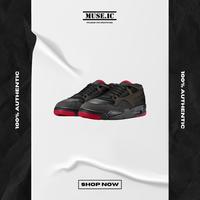 Gambar Air Jordan 4 RM Bred Black Varsity Red Anthracite - 40 dari kicktionary.id undefined 1 Tokopedia
