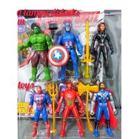 Gambar Mainan Action Figure Set Avengers Superhero isi 6pcs ada Lampu / Aeroes Unite Hero Dus Isi 6 dari Suntoyss undefined 1 Tokopedia