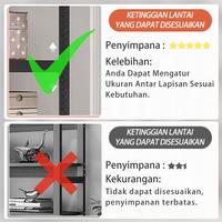 Gambar Rak Besi Siku 3 / 4 / 5 / 6 Susun Gudang Dapur Supermarket Jualan Aquarium Serbaguna Layer Kayu Tanpa Baut Botless Penyimpanan - H 5S-120x40x180 dari Asa Rekantara undefined 5 Tokopedia