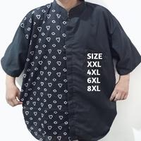 Gambar BAJU KOKO BATIK KOMBINASI POLOS BAJU MUSLIM BATIK - aji merah, 8xl dari kulop batik undefined 1 Tokopedia
