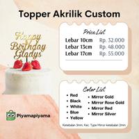 Gambar Custom Akrilik Topper Happy Sweet Seventeen Custom Topper Kue Happy Birthday Custom Topper Akrilik Ulang Tahun - 10cm, Red dari stikercustomku x piyamapiyama undefined 4 Tokopedia