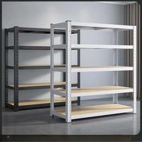 Gambar Rak Besi Siku 3 / 4 / 5 / 6 Susun Gudang Dapur Supermarket Jualan Aquarium Serbaguna Layer Kayu Tanpa Baut Botless Penyimpanan - H 5S-120x40x180 dari Asa Rekantara undefined 3 Tokopedia