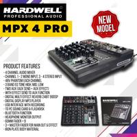 Gambar Audio Mixer 4 Channel Hardwell MPX 4 PRO / MPX4 | Original, Garansi Resmi 1 Tahun dari New Multimedia Shop undefined 2 Tokopedia
