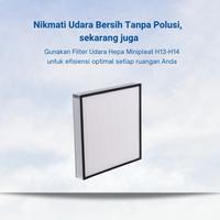 Gambar Minipleat Hepa Filter H13/H14 Brand CAF 610 x 610 x 69mm dari Clean Air Filtech undefined 4 Tokopedia
