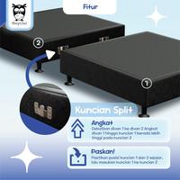 Gambar SLEEP OWL Divan Minimalis Knock Down Split 120 x 200 | Dipan Knockdown 2 Bagian - BLACK dari Sleep Owl Springbed undefined 3 Tokopedia